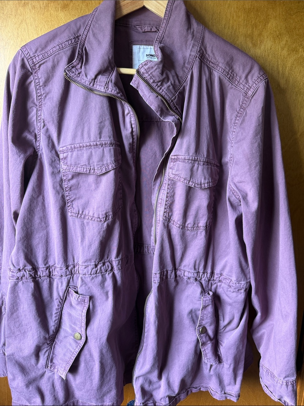 Sonoma women’s  dusty purple  Utility Jacket with Drawstring Waist